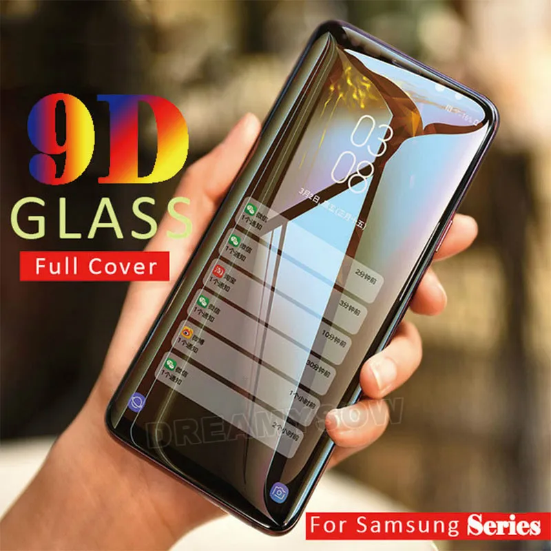 

9D 2PCS Full Cover Tempered Glass For Samsung Galaxy A9 2019 Screen Protector For Galaxy A6 A8 J4 J6 Plus J8 A7 A9 2018 9D Film