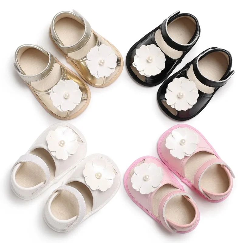 

0-18M Summer Fashion Baby Girls Flower Princess Sandals flat with Newborn Cute Casual Shoes