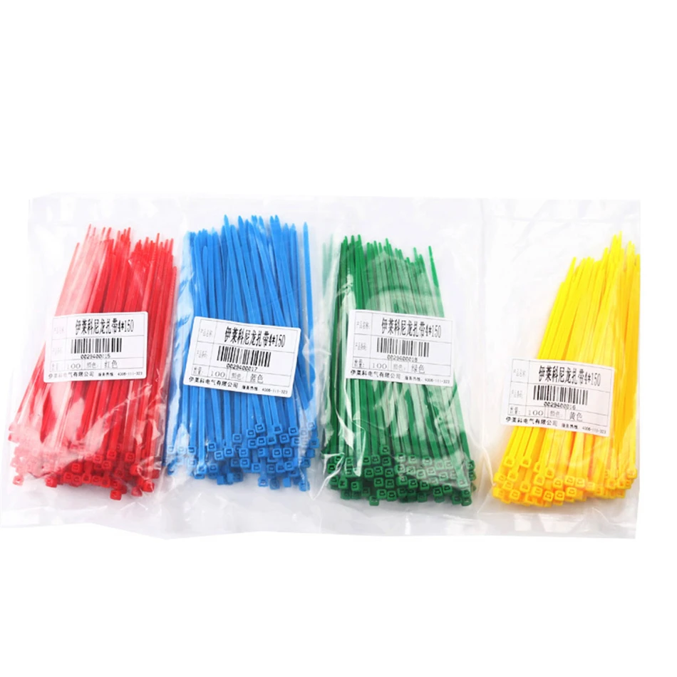 4*150 мм 100 шт./пакет 6 coIorfuI veIcro nyIon cabIe tIes wire tIe SeIf Iocking piaster tIes|zip ties|tie zipwire tie |