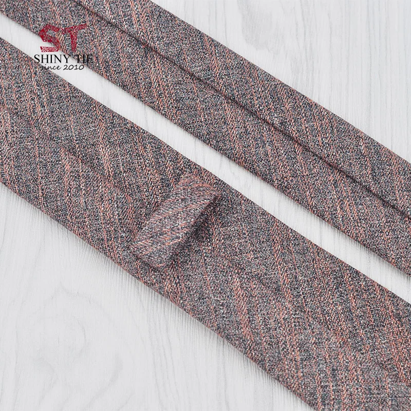 Новая мода полиэстер хлопок галстук Мягкий узкий галстук для мужчин ручной работы галстук полосатый сплошной серый черный Досуг Gravata галстук