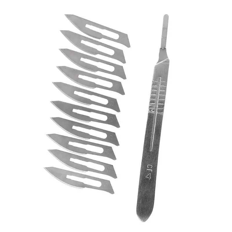 1 Set Scalpel Cutting Knife With 10pcs Sculpting Blades 23 Diy Cutter