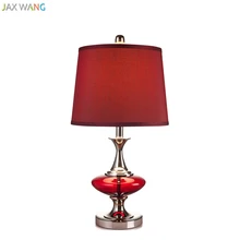 Европейский современный креативный табе лампа стеклянный стол светильники для гостиной спальни прикроватные красные свадебные светильники декорированные светильники