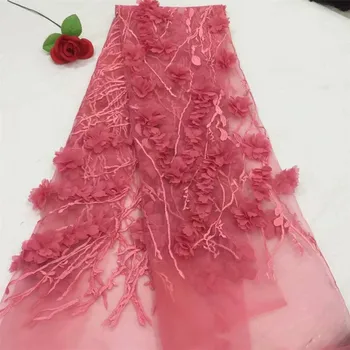 

Very beautiful new design heavy 3D petals French lace fabric, evening dress. HJ322-1