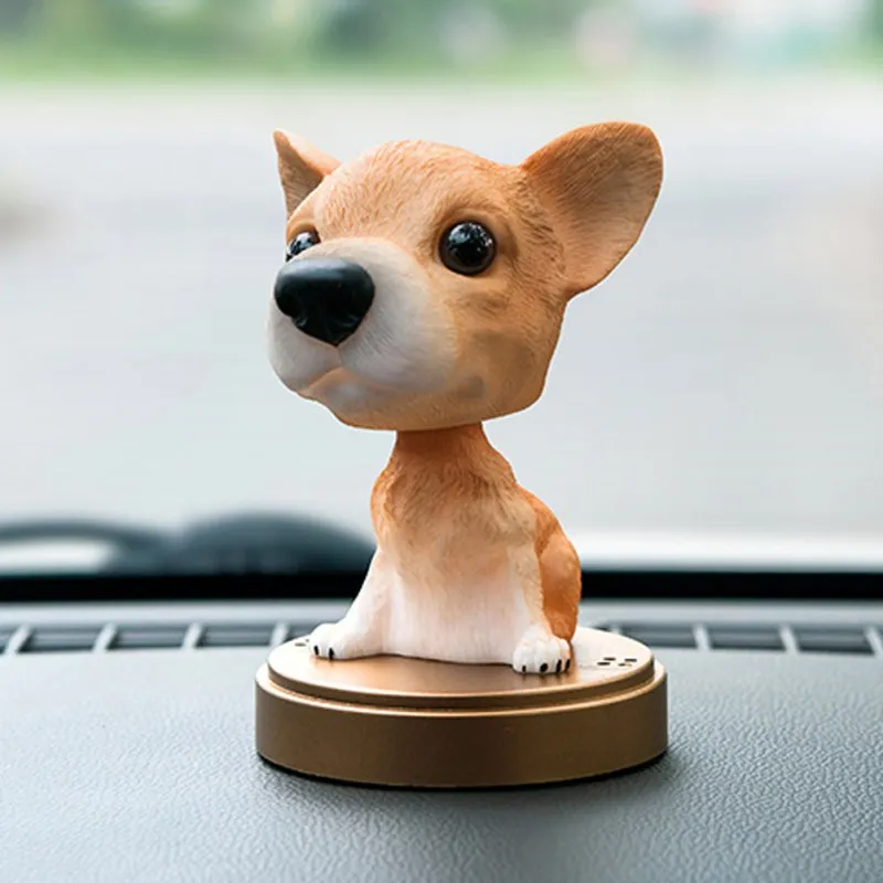 ONEWELL анимированная игрушка-качающаяся игрушка для автомобиля, украшение для автомобиля, качающаяся резиновая собака, качающаяся головой, аксессуары для автомобиля