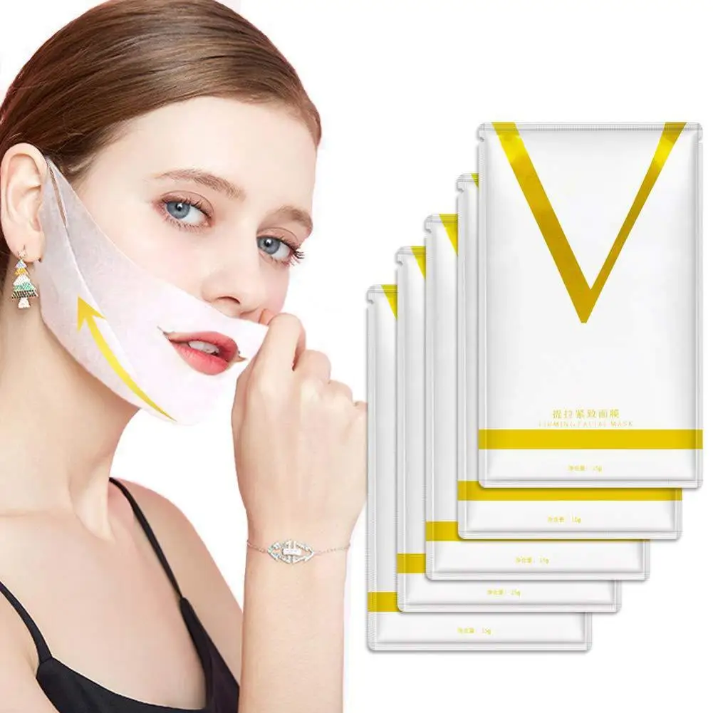 

1PC V Mask Face Lifting Mask Tools V-Shaped Slimming Thin Face Mask V Bandage Treatment Double Lift Peel-off Mask