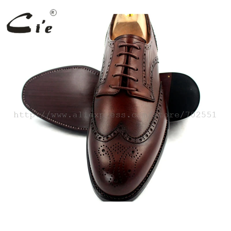 Мужские броги туфли из натуральной телячьей кожи на шнуровке|shoes free shipping|shoe