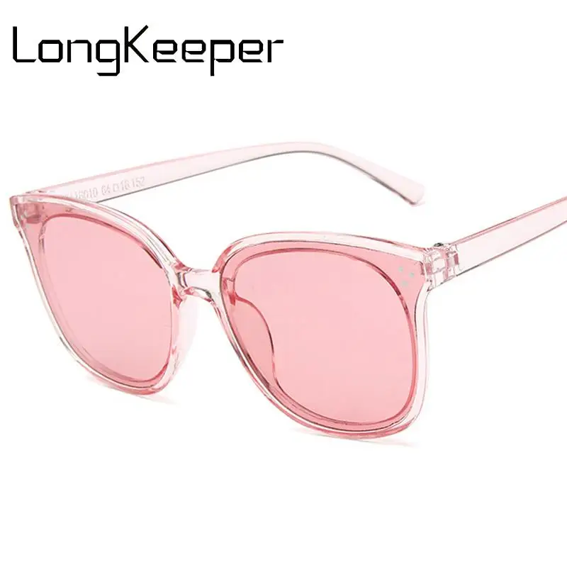 LongKeeper Cat Eye Sunglasses Women Luxury Round Sun Glasses Female Vintage Mirror Travel Eyewear Gafas De Sol UV400