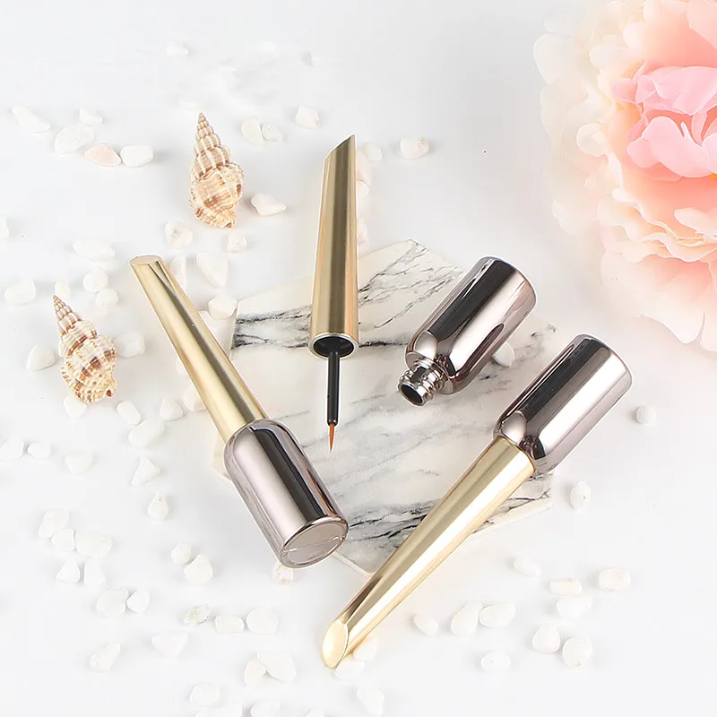 New Gold Empty Liquid Eyeliner Tubes Maquiagem Eye Liner Eyebrow