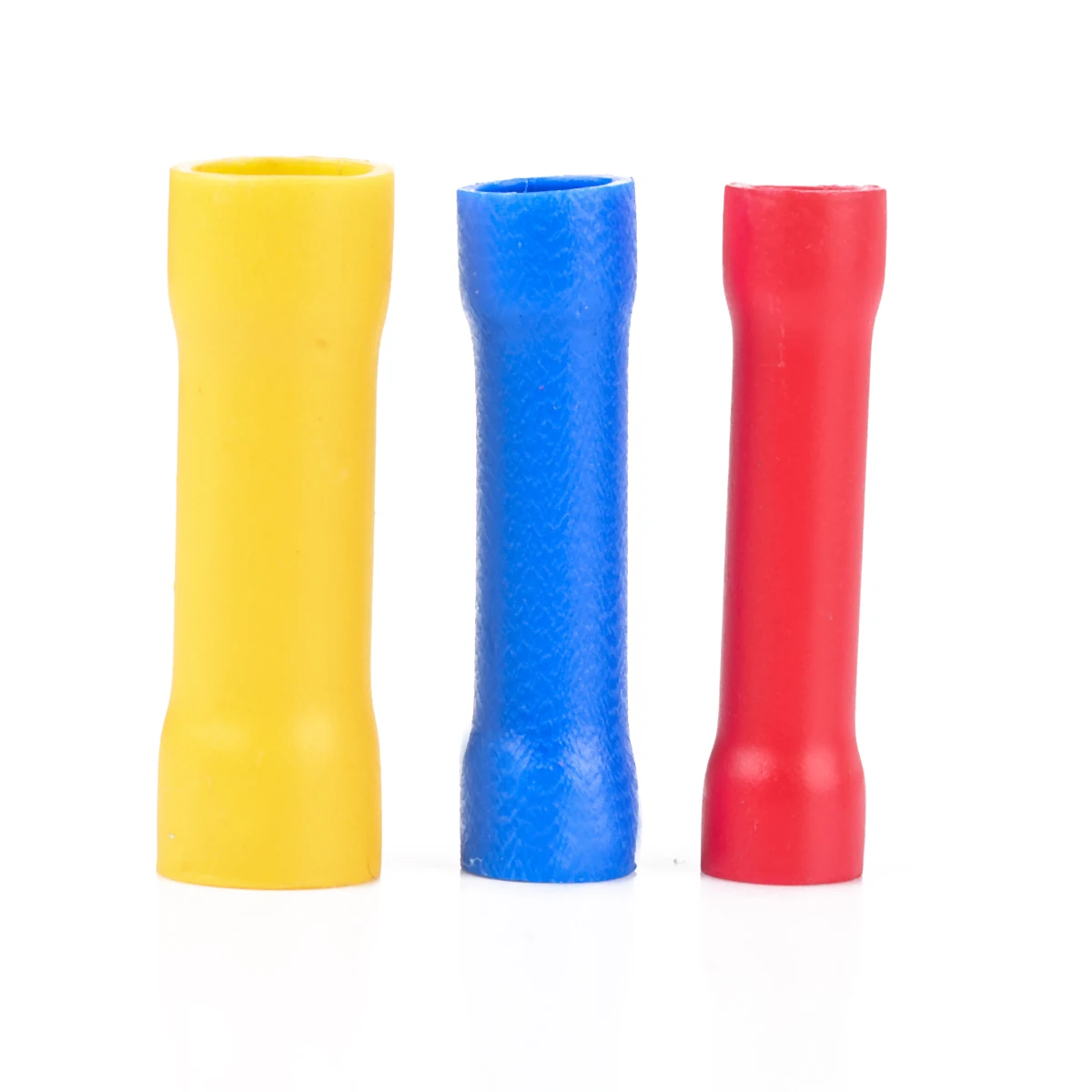 50pcs Assorted Insulated Straight Butt Connectors Electrical Crimp Wire Cable Terminals Set Red Blue Yellow
