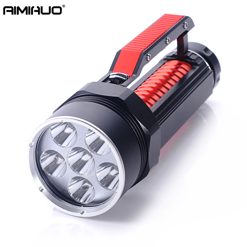 

AIMIHUO Diving Flashlight LED 6 X CREE L2 8000LM Hard light Flashlight LED Torch Underwater Light For Rechargeable 26650 Battery