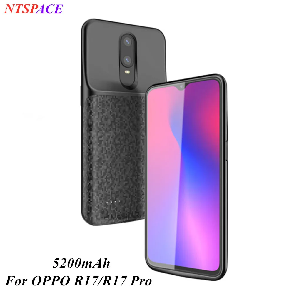 

External 5200mAh Battery Charger Case For OPPO R17 Pro Power Case Portable Power Bank Back Clamp Battery Charging Case For R17