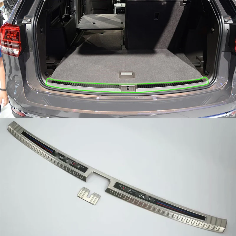 

Car Accessories Interior Stainless Rear Inner Bumper Protector Scuff Plate Guard Cover Trim For Volkswagen Teramont Car Styling
