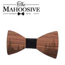 Mahoosive Skyline gravata из дерева ручной работы галстук-бабочка s Боути Бабочка гравате Галстуки для Для мужчин Нидерланды Амстердам Для мужчин s деревянный галстук-бабочка