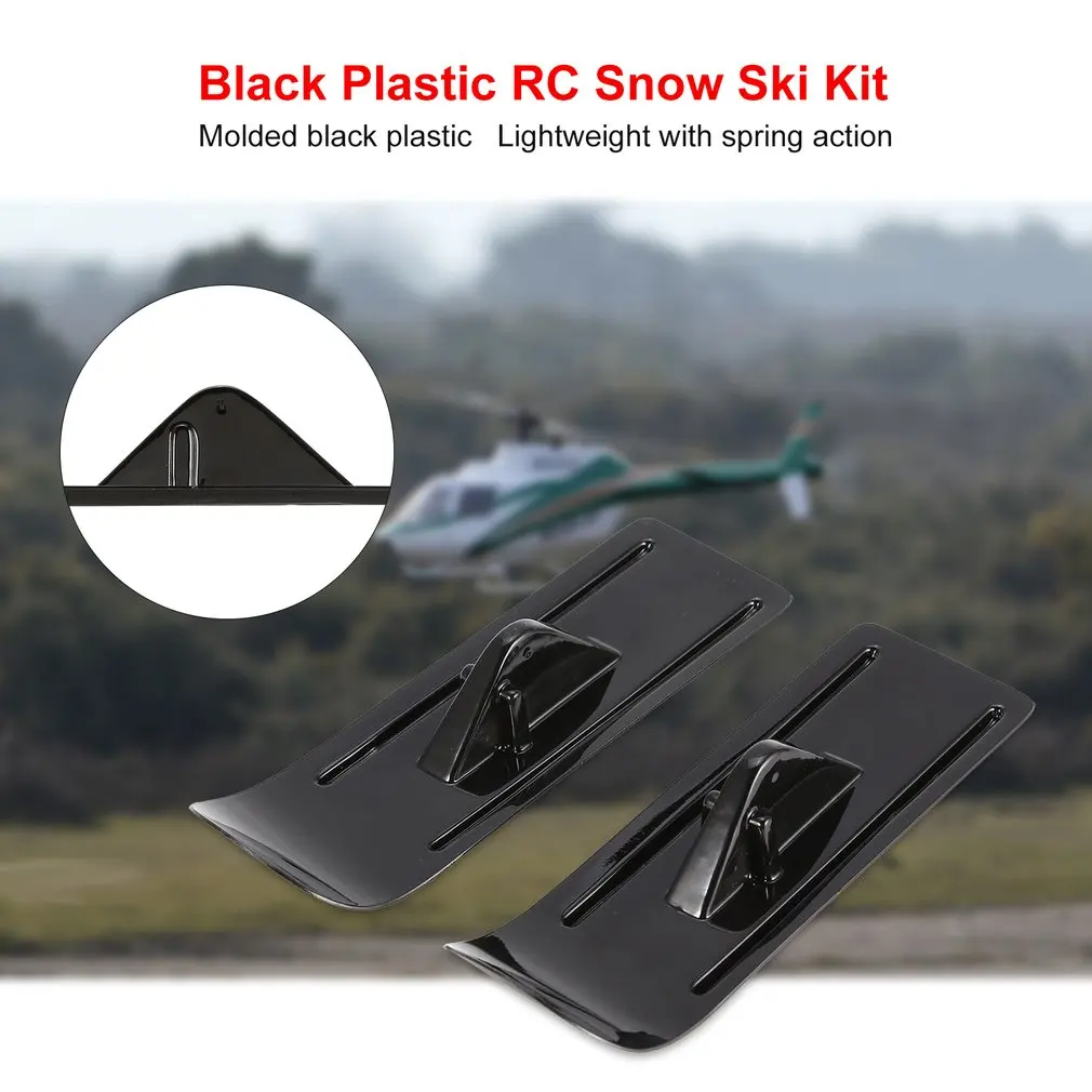 

2PCS Black Plastic RC Snow Ski Kit High Strength RC Snow Replace Skateboard for RC Aircraft and RC Plane