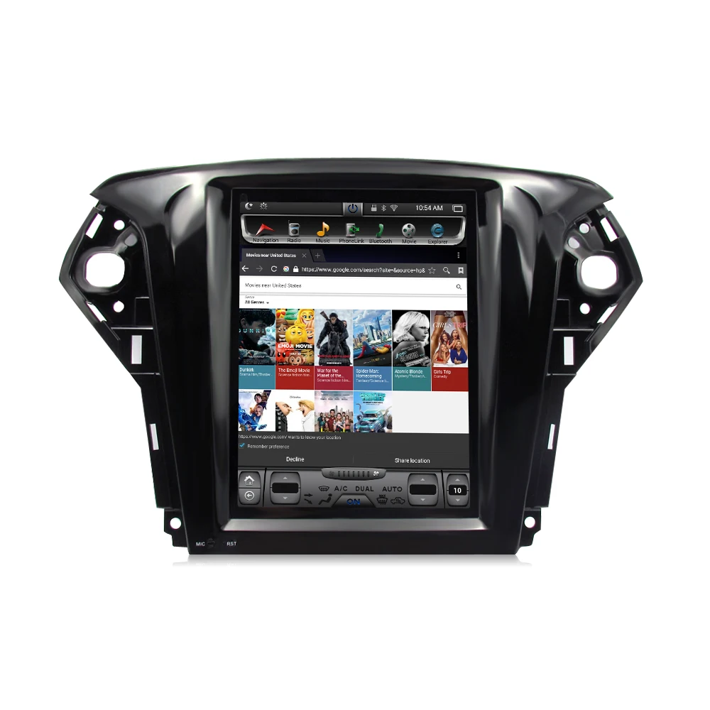 Flash Deal 10.4inch 2G+32G Vertical Screen Android 7.1 Car DVD GPS Navigation For Ford Mondeo 2007 2008 2009 2010 2011 2012 1