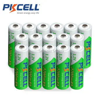 

PKCELL 28PCS 1.2v NIMH AA battery 2200mah Low Self-discharge NI-MH Rechargeable battery 2a batteries aa for flashlight toys