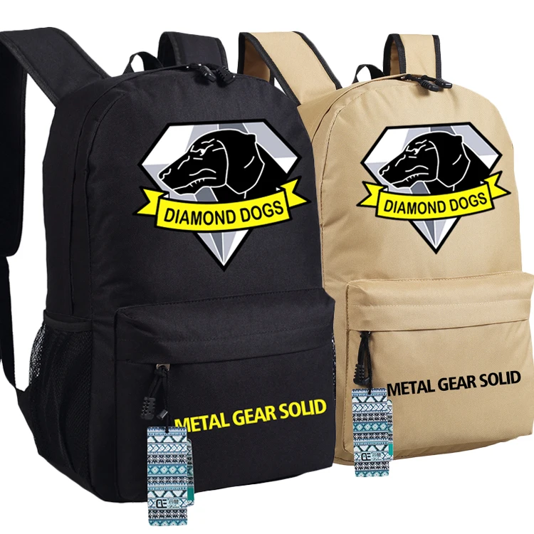 

New Metal Gear Solid Backpack Anime Diamond Dogs oxford Schoolbags Fashion Unisex Travel Bag