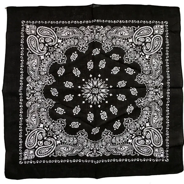 mens designer scarf New Fashion Hip Hop 100% Cotton Bandana Square Scarf Black Paisley Bicycle Headband Printed For Women/Men/Boys/Girls barbour scarf mens