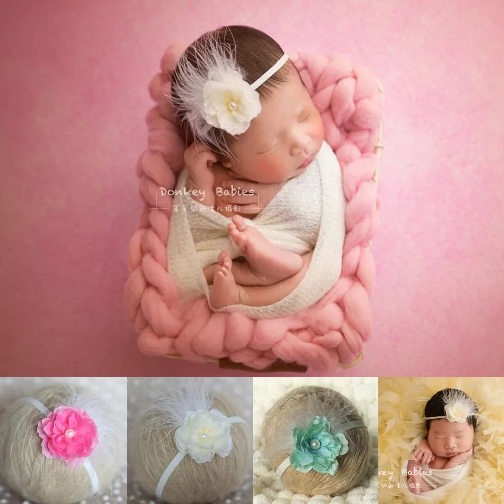 Baby Babies HEADBANDS HEADBAND large bow 0-12m pink white DIAMANTE Christening