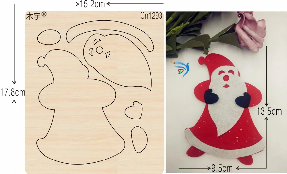 

Santa Claus cn1293 muyu cutting die-- new wooden mould cutting dies for scrapbooking Thickness-15.8mm