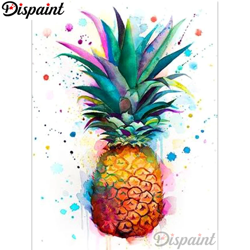 

Dispaint Full Square/Round Drill 5D DIY Diamond Painting "Pineapple landscape" 3D Embroidery Cross Stitch Home Decor Gift A12716