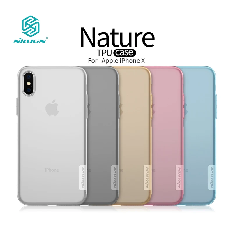 NILLKIN Case for iPhone X 10 case,Nature Transparent TPU Soft Case back cover for iphone 7 8 6 6plus phone case beautiful