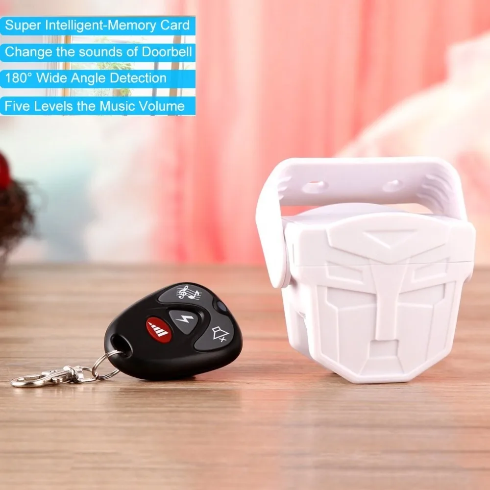 Super Cool Wireless Remote Control IR Sensor MP3 Door Bell Home Office Shop Welcome Alarm Burglar Alarm Support Slogan Recording slogan