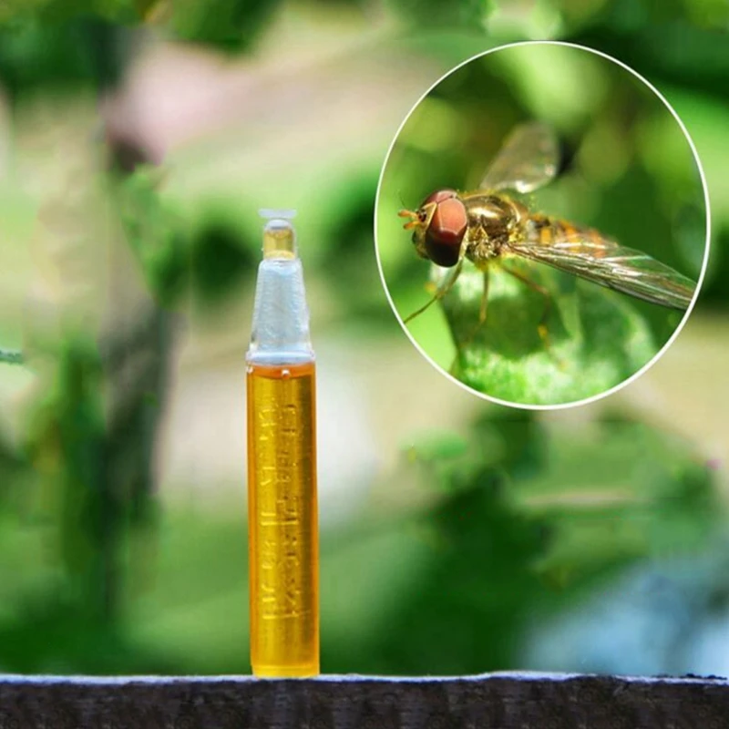 

5Pcs/Bag Fruit Fly Attractant 2ml Trap Bait Beekeeping Beehive Tool Killer Swarm