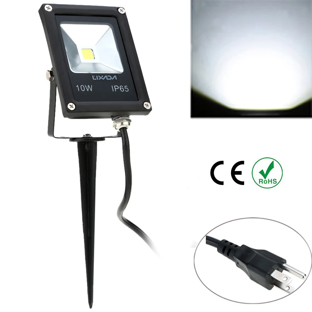 10W 85 265V IP65 Ultrathin LED Flood Light 5 Remote Control for Outdoor Garden Yard Landscape
