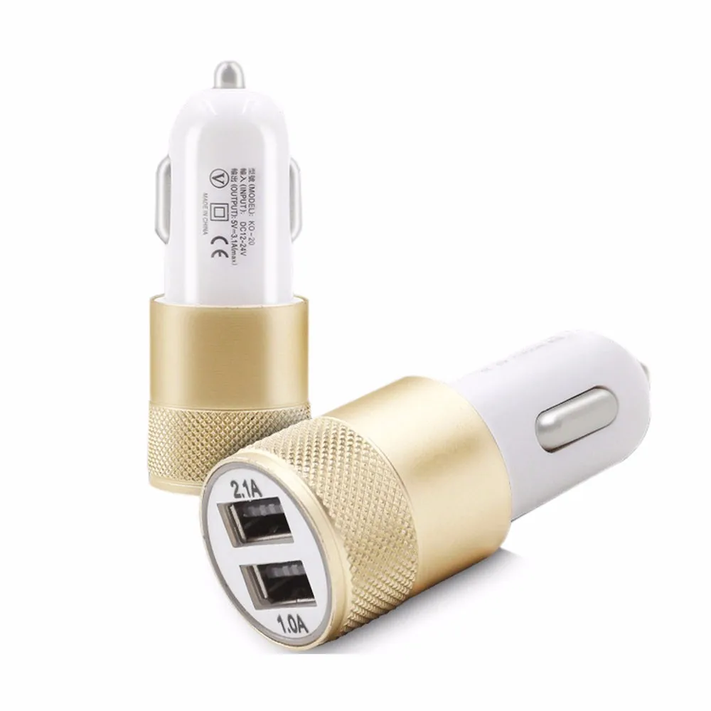 2.1A/1.0A Mini Dual 2 Port 12V USB Auto In Car Charger Adapter Adaptor Charging Car Charger For