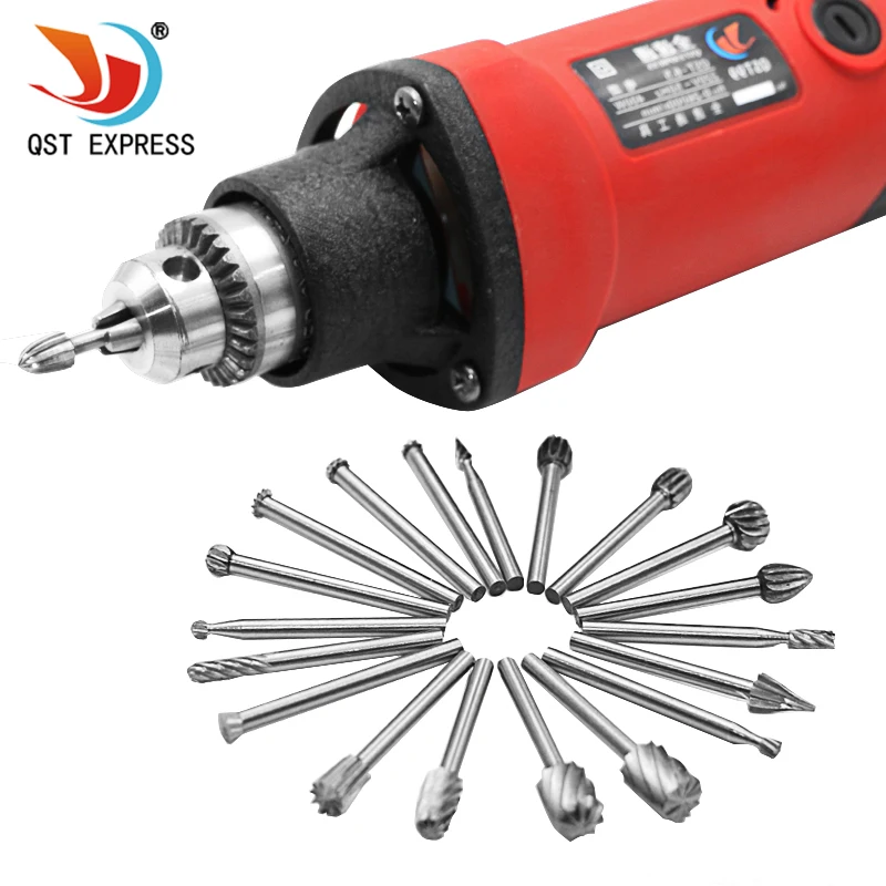 20pcs set hss wood milling rotary tool woodworking carving