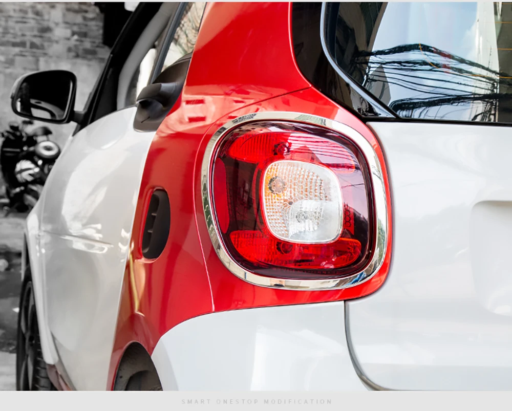 Задний габаритный фонарь автомобиля декоративная рамка АБС пластик Модификация аксессуары для Mercedes New Smart Fortwo 453 задняя фара для автостайлинга