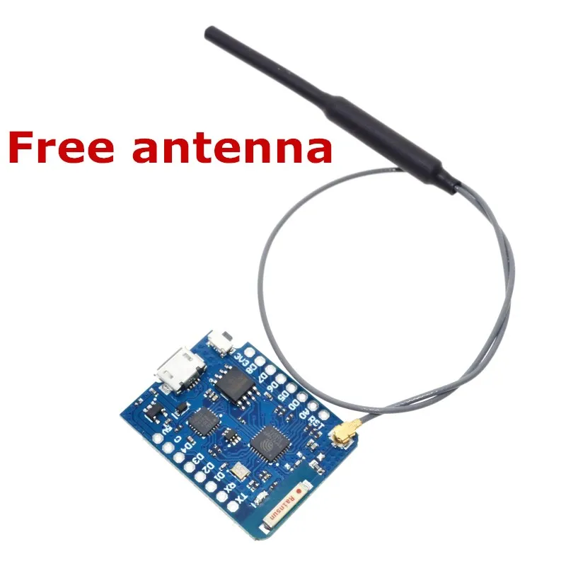 TECNOIOT 2 unidades WEMOS PRO Connettore per Antenna Esterna da 16 M Byte Scheda WiFi ESP8266 TECNOIOT 2 unidades WEMOS PRO Connettore per Antenna Esterna da 16 M Byte Scheda WiFi ESP8266