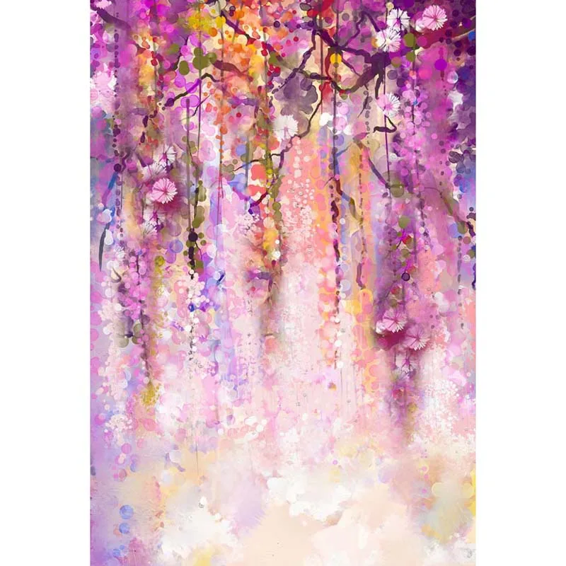 

5x7FT Spring Sunshine Violet Purple Graple Vines Branch Custom Photography Backdrops Studio Backgrounds Vinyl 150cm x 220cm