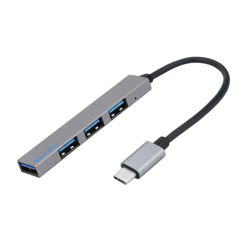 Type-C до 4 usb-хаб эспандер ультра-тонкий Мини Портативный 4-портовый Usb 3,0 концентратор Usb интерфейс питания для Mac-Book ноутбук планшет