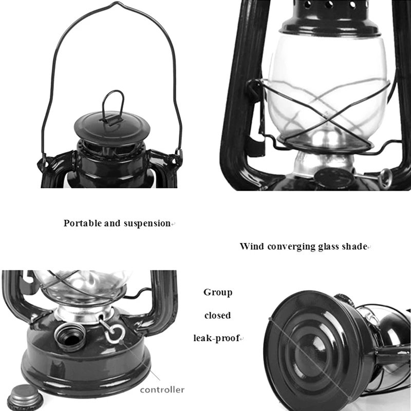 25 см Ретро Классическая керосиновая лампа с регулируемой яркостью керосиновые фонари фитиль портативные Фонари Портативные Огни украшение