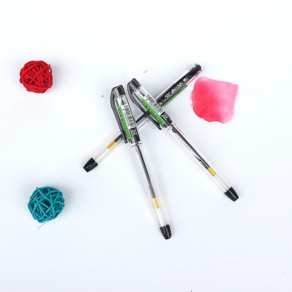 3Pcs 0.38mm Gel Pen Neutral Very Good Writing, Black Ink Signature Pen Student Stationery Pen