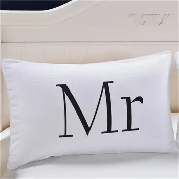 

Mr and Mrs Pillow Cases Couple Pillowcases His and Hers Personalized Pillow Cover For Anniversary Wedding Gift
