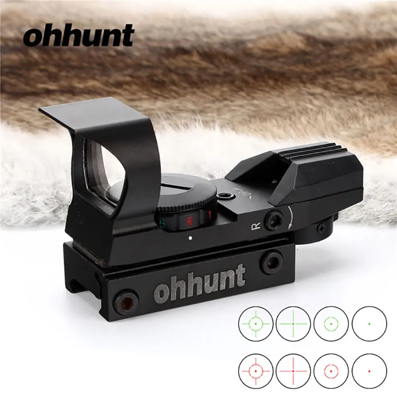 

Lambul NEW Red Green Dot Sight Collimator Scope Reflex Sight Scope fit 20mm Weaver Rail For Airsoft Hunting Rifle Scope