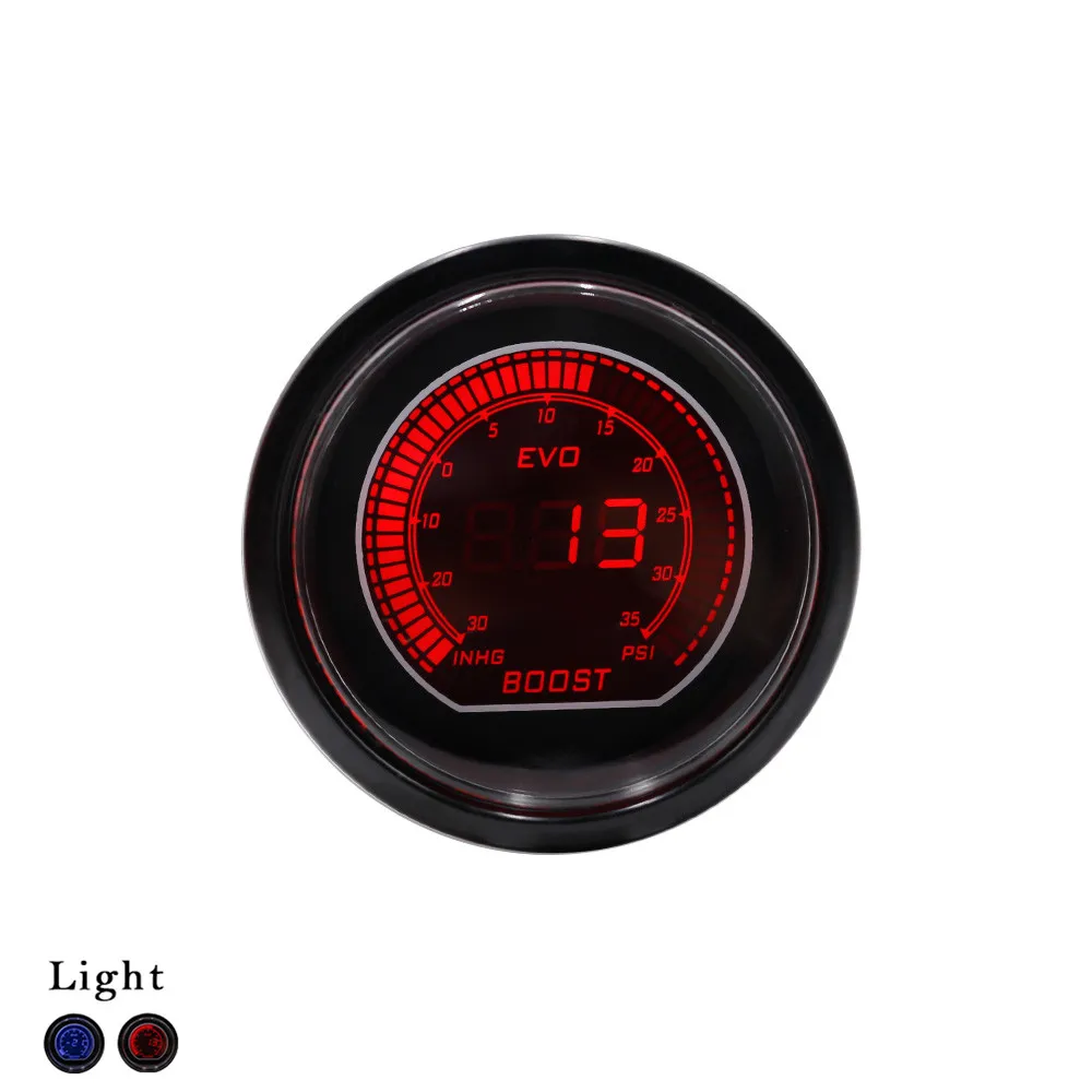 

52mm 2 Inch Car EVO Digital Turbo Boost Gauge Psi Blue /Red LCD Turbo Boost Meter with sensor TT101031