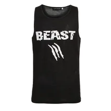 Красавица и Чудовище жилет для пары мужчин Бодибилдинг Фитнес Майка для тренировки печати жилет Стрингер Спортивное нижнее белье