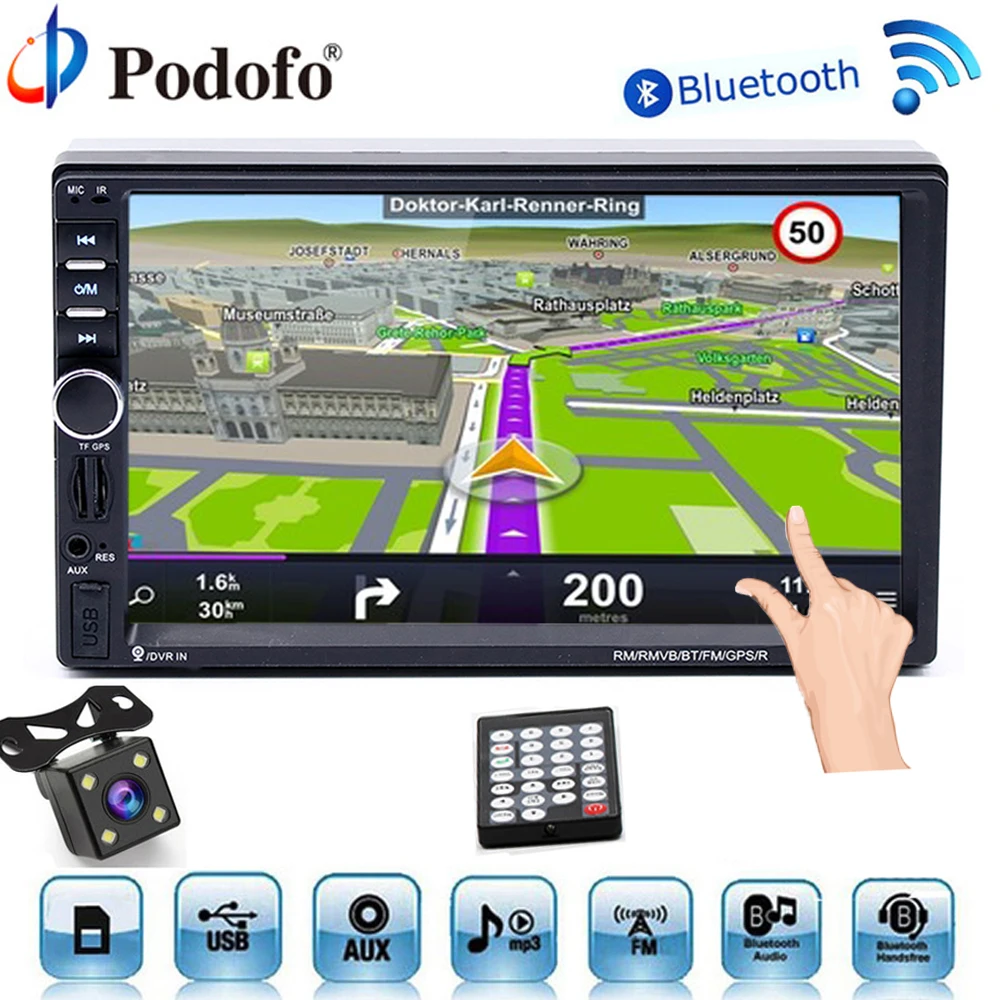 Podofo font b Car b font font b Radio b font Autoradio 2Din GPS Navigation Auto