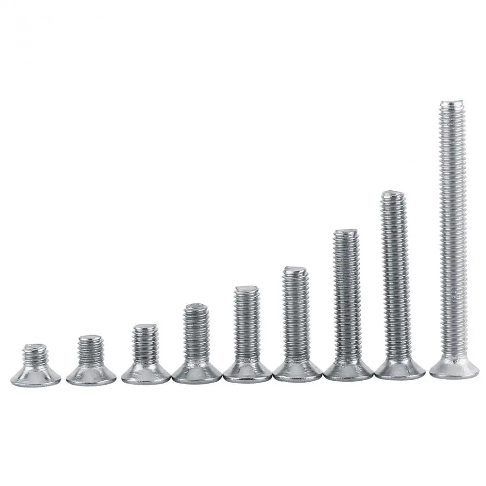 

100Pcs/Bag 9 Types M3 Flat Head Screws Stainless Steel Machine Countersunk Screw Bolt Fastener Hardware HOT SALE BIG PROMOTION