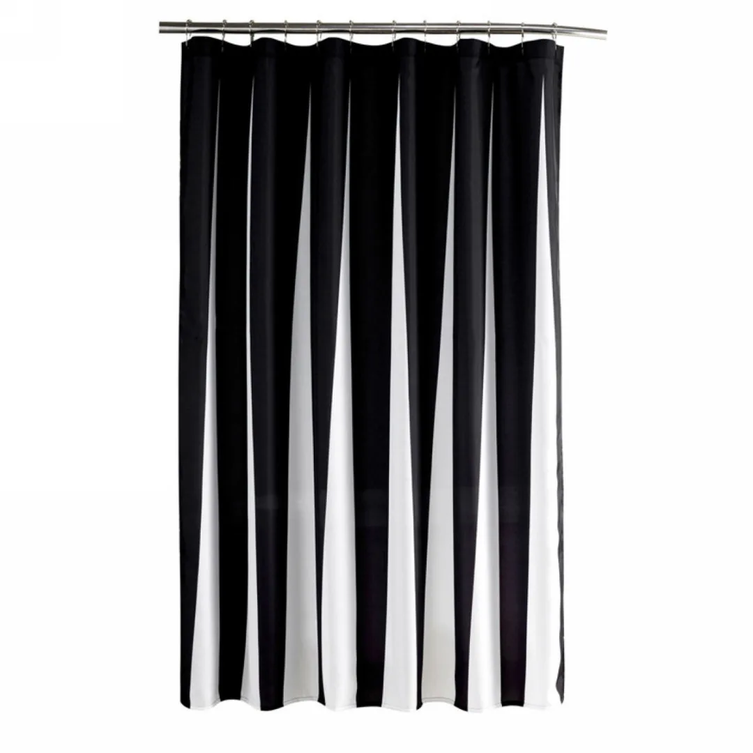 Details about   Waterproof Black White Fabric Bathroom Shower Curtain Liner Polyester Decor NEW 