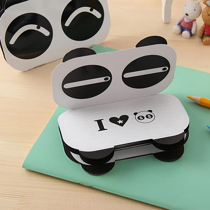 

Kawaii Various Facial Expression Panda Mini Bill Book Notebook Notepad Gift Stationery Wholesale