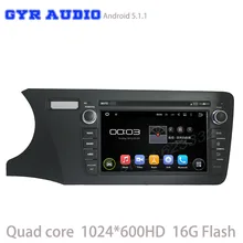 Android 5.1 Car DVD GPS for Honda city 2014 2015 2016 with Quad Core 1024*600 Radio 3G Wifi Mirror-Link usb ipod dvd Free map