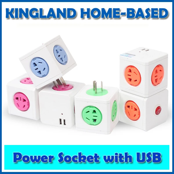 Kingland Креативный дизайн в форме магического Куба 1 шт. розетка PowerCube DE вилка 4