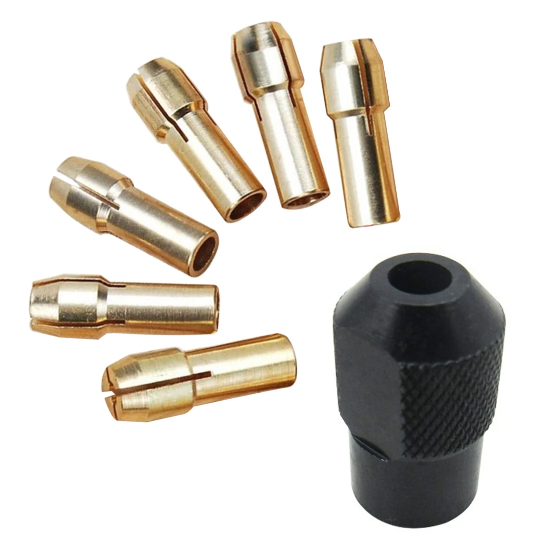 Мини-сверлильные патроны, 7 шт., 1,0-3,2 мм, подходят для микро-спирального электронного Dremel, набор зажимов, аксессуары для электроинструмента с гаечным ключом