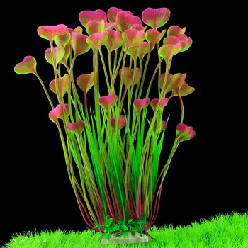 

New 40cm Butterfly Shape Plastic Artificial Aquarium Plant Decoration Fish Tank Decorative Plant Grass Ornament 3 Color