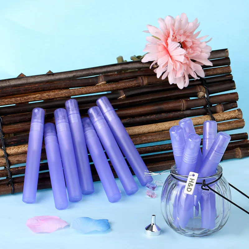 10PCSlot  Lilac 10ml Plastic Perfume Atomizer l Women Empty Spray Bottle Travel Portable Makeup Refillable Atomizers Containers (5)